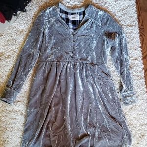 Holding Horses Nantes Velvet Shirt dress
